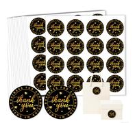 GOMAKERER 320 Pcs Thank You Stickers, 2 Inch Thank You for Supporting My Small Business Round Label Stickers Waterproof Self-Adhesive Packaging Sticker for Packaging, Gift Bags Boxes Orders