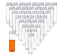 GOMAKERER 36 Pack 50ml Clear Glass Bottles, Glass Sealed Bottle Empty Cosmetic Jars Liquid Sample Vials Small Storage Tube With Screw Aluminum Cap for Home Kitchen Art Craft Party Favor