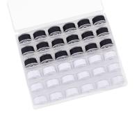 GOMAKERER 36 Pcs Black White Prewound Bobbin Thread, Size A SA156 Polyester Sewing Thread Kits with Clear Grids Bobbins Box for Embroidery and Sewing Machine DIY Commercial Home Use