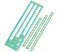 GOMAKERER 4 Pcs 4 Styles Zipper Pocket Template, 17.8/20.3/23/28cm Acrylic Zipper Measuring Template Sewing Tool Organizer Board Sewing Zippers Supplies for Bag Zipper Pocket DIY Crafts