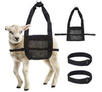 GOMAKERER 4 Pcs Calf Sling for Weighing Animals, Portable Calf Scale Hanging Weight Scale Sling with 2 Reinforced Adjustable Straps for Small Newborn Goat Lamb Livestock