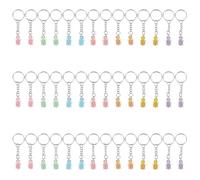 GOMAKERER 42 Pcs 7 Colors Mini Turtle Keychain Bulk, 3 Inch Long Glow in The Dark Tiny Turtles Keychains Cute Sea Turtle Pendant for Bag Purse Backpack Zipper Pull Under Sea Party Favor