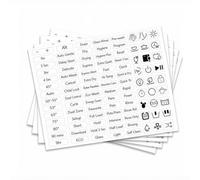 GOMAKERER 485Pcs Dishwasher Control Panel Labels, PVC Self-Adhesive Dishwasher Function Symbol Stickers Waterproof Replacement Appliance Indicator Decals for Faded Broken Dishwasher Buttons
