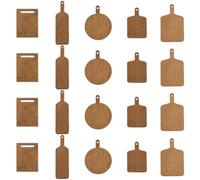 GOMAKERER 5 Pcs Mini Wooden Cutting Board, Dollhouse Cutting Board With Handle Wood Chopping Charcuterie Paddle for Scene Setting of Dollhouse Kitchen