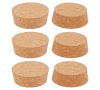 GOMAKERER 6 Pcs Cork Stoppers for Bottles, 5.35-6x2.05cm/2.11-2.36x0.81 Inch Tapered Cork Stoppers Replacement Corks Beverage Stoppers Wine Bottle Cork Lids for Wine Making Craft Beer Bottle