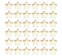 GOMAKERER 60 Pcs 14K Gold Plated Star Beads, 5mm Twinkle Star Beads Metal Brass Spacer Bead Jewelry Charm for Bracelet Earring Jewelry Making