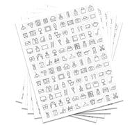 GOMAKERER 600 Pcs Chore Planner Stickers, Calendar Sticker Book Planner Stickers Waterproof Switch Panel Labels Decals for Home Use, Decorating, Planning, Scrapbooking, 0.6 x 0.6 Inch