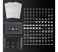 GOMAKERER 600 Pcs Light Switch Sticker Labels, 33 Designs Transparent Switch ID Stickers White Switchboard Label Decals for Home Kitchen Bathroom Office School