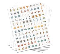 GOMAKERER 600 Pcs Planner Stickers, Household Chores Planner Sticker Everyday Essentials Planners Stickers for Home Use, Decorating, Planning, Scrapbooking, 0.6 x 0.6 Inch