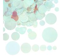 GOMAKERER 692 Pcs 6 Styles Flat Round Sequin Paillettes, 1.5~5cm Iridescent Spangles Paillette Dodger Clear PVC Loose Sequins Craft Sequins Accessories for DIY Crafts Sewing Embroidery Applique