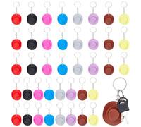 GOMAKERER 72 Pcs 8 Colors Western Cowboy Hat Keychains, Mini Plastic Cowboy Hat Charm Pendant Key Ring Bag Accessory for Western Party Favors Birthday Wedding Gifts
