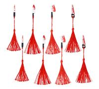 GOMAKERER 8 Pcs 4 Styles Blood Splatter Dagger Bookmarks, Halloween Theme Bookmark Tassels Acrylic Pendant Bookmark Cleaver Chainsaws Saw Bookmarks for Crafts Book Lover Jewelry Making