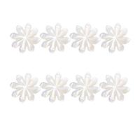 GOMAKERER 8 Pcs Daisy Flower Mother of Pearl Beads, 12mm Natural White Shell Beads for Bracelet Necklace Summer Jewelry Making