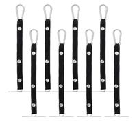 GOMAKERER 8 Pcs Electrical Tape Holders for Tool Belts, 9.65x0.59 Inch Tape Thong Tool Belt Clips Polyester Electrical Chain Strap for Pouch Bag Tools Box Construction