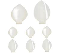 GOMAKERER 8 Pcs Natural Shell Charms, Shell Pendants Bulk Summer Charms Sea Shell Charms White Mother of Shell Flower Petal Beads Craft Supplies for DIY Jewelry Making