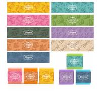GOMAKERER 90 Pcs 9 Styles Fruit Soap Wrapping Paper, 5x21Cm Handmade Soap Wrappers Line Drawing Soaps Packaging Label Bands for Lotion Bars, Bath Bombs & Craft Gift Wrapping
