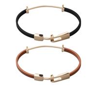 GOMAKERER Adjustable Leather Bracelets, Leather Wrap Bracelets Leathers Cuff Bracelet Leathers Wristband for Women for DIY Craft Jewelry Making, about 19.6cm long, no gemstone