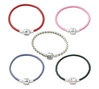 GOMAKERER Adjustable Leather Bracelets, Leather Wrap Bracelets Leathers Cuff Bracelet Leathers Wristband for Women for DIY Craft Jewelry Making, about 17.5cm long, no gemstone
