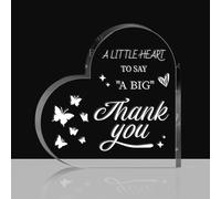GOMAKERER Appreciation Gifts for Women, Thank You Gifts Grateful Gifts Acrylic Heart-shaped Tables Centerpiece for Female Teacher Colleague on Thanksgiving Day Christmas Birthday