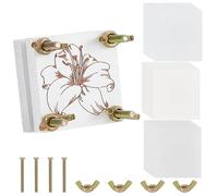 GOMAKERER Flower Press Kit, 8 Layers 1.97x1.97 Inches (5x5cm) Wooden Flower Leaf Plant Pressing Kit with Tools Small Botanical Press for DIY Pressed Flower Arts