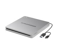 GOMAMIDADI USB 3.0 & Type-C External DVD CD Drive, Portable Burner & Reader for Laptop, PC, Mac, Windows 11/10/8/7, Plug & Play, Lightweight Design for Home, Office, and Travel Use