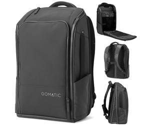Gomatic Everyday Backpack 20L Laptop Backpack for Men | Expandable, Water Resistant Work & Travel Rucksack | 16” Laptop Compartment | Smart, Organised, Business Rucksack for Commuting | Black