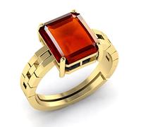 Gomed Ring 8.00 Ratti Certified A+ Quality Natural Hessonite Garnet Gomed Adjustable Gold Ring Loose Gemstone For Women'S And Men'S By Lab - Certified-B0C6M3Z1MRNAMZ