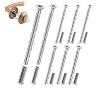 Gomeer 4 Piece M3 Door Handle Screws & Sleeves and 4 Piece M4 Door Handle Bolts & Sleeves Through Fixings for Door Handle Roses Knobs Door Lock and Escutcheons
