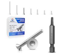 Gomeer Pack of 30 M4 x 30 mm countersunk head screws, hexagon socket made of A2 V2A stainless steel screws with Torx key, hexagon screwdriver head according to standard ISO 14581 / DIN 965, for