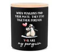 GoMelley Anniversary Romantic Gifts for Him Her, You are My Penguin Candle, Wedding Engagement Birthday Gifts for Wife, Husband, Boyfriend, Girlfriend, Lover, 10oz