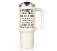 GoMelley Daughter Gifts from Mum Dad, Funny Daughters Tumbler, Gifts for Daughter, Daughter Christmas Birthday Gifts, Graduation Birthday Gift for Daughter, 1183ML