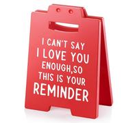 GoMelley Gifts for Her Him, Girlfriend Boyfriend Christmas Gifts- I Love You Red Mini Sign- Birthday, Anniversary, Wedding, Engagement, Valentine's Day, Romantic Gift for Fiancee Wife Husband