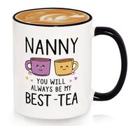 GoMelley Nanny Gifts, Birthday Gifts for Nanny Mug, Best-Tea