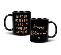 GoMelley Retirement Gifts for Men Women, Funny Retirement Mug Gift Ideas for Friend, Mum, Dad, Colleagues, Boss, Teachers, Not My Problem Anymore Decorations, Goodbye Farewell Leaving Gifts