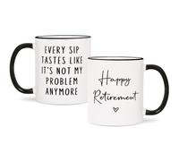 GoMelley Retirement Gifts for Women Men, Funny Retirement Mug Gift Ideas for Women Friend, Mum, Dad, Colleagues, Boss, Teachers, Not My Problem Anymore Decorations, Goodbye Farewell Leaving Gifts