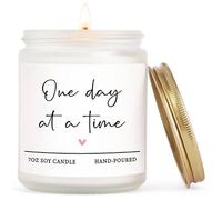 GoMelley Sympathy Thinking of You Gift - One Day At A Time Positive Candle