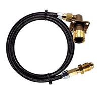 Gomet DN Autogas Parts LPG Gas Bottle Refill Adaptor to Bayonet Filling Point Set with None Return Valve and 8mm Hose Pipe for Caravan Motorhome (4 Meters)