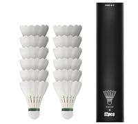 GOMETY Pack of 12 badminton balls, shuttlecocks, badminton, high-quality and durable, double durability, excellent shuttlecocks with great stability and durability for professional players