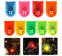 GOMETY Pack of 8 LED Clip Flashing Light Reflective, 2 Modes, 4 LED Reflectors, Children's Safety Light, Reflective Light Strip Reflector for School Bag, Backpack, Hiking, Running, Jogging (8)