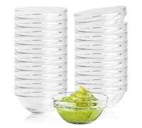 GOMETY Set of 20 Small Dip Bowls Diameter 7.5 cm, Glass Bowl 75 ml Round Mini Dip Bowls Small Glass Bowls Bowl for Jam Sauces Toppings Spices Tapas Appetizers Dip Bowls Set