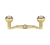 GOMEXUS Power Handle Compatible for Shimano SLX Curado Chronarch Metanium Baitcasting Reel Replacement Parts, Saltwater Fishing (Gold Silver, 7×4mm/120mm)