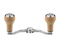 GOMEXUS Power Handle Compatible for Shimano SLX Tranx Daiwa Tatula Zillion Abu Garcia Revo 13 Fishing Baitcasting Reel Replacement Parts| Bass Fishing (Cork Silver, 8x5mm Hole/100mm Length)