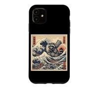 Gomi Kaiju Raccoon Trash Panda Great Wave Case for iPhone 11