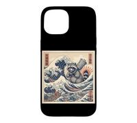 Gomi Kaiju Raccoon Trash Panda Great Wave Case for iPhone 15