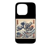 Gomi Kaiju Raccoon Trash Panda Great Wave Case for iPhone 15 Pro