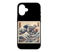 Gomi Kaiju Raccoon Trash Panda Great Wave Case for iPhone 16