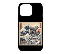 Gomi Kaiju Raccoon Trash Panda Great Wave Case for iPhone 16 Pro