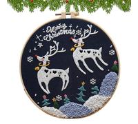 Gomice Cross Stitches Set Ornaments - Cross Stitches Ornaments Kit - Portable Cross Kits Needlepoint Kit for Beginners, Adults and Kids