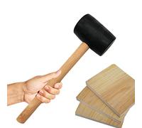 Gomice Double Faced,Rubber with Wood Handle for Easy Grip - Rubber Hammer for Floor Tile Installation, Home Decoration Construction, Woodworking