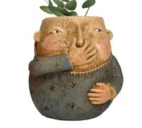 Gomice Face Planter Pot Head - Indoor Lady Head Planter - Indoor Unique Face Flower Planter Boys And Girls Image For Makeup Brush